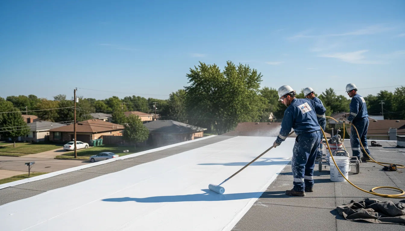 Commercial roof coating in Harrisburg, IL near me